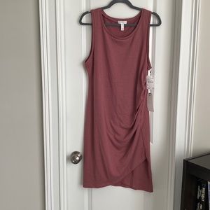 Women’s dress NWT Rose, soft, and stretchy casual dress with side detail.